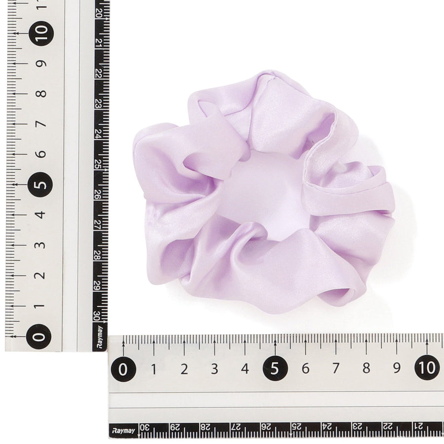 シルク ヘアゴム 3個セット パープル