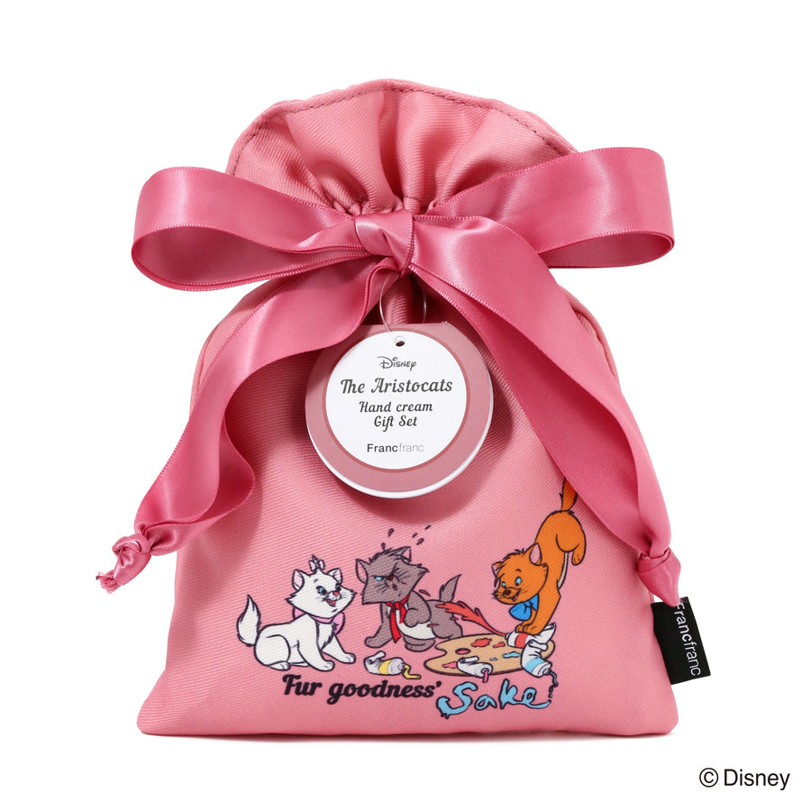 Disney Aristocats Hand Cream Set Dark Pink (Lychee, White Tea, Rose)