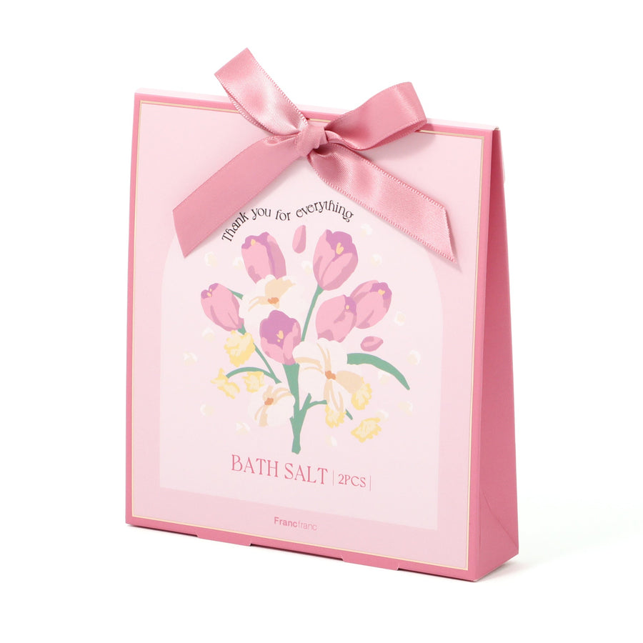 バスソルト2包入り フラワー ピンク