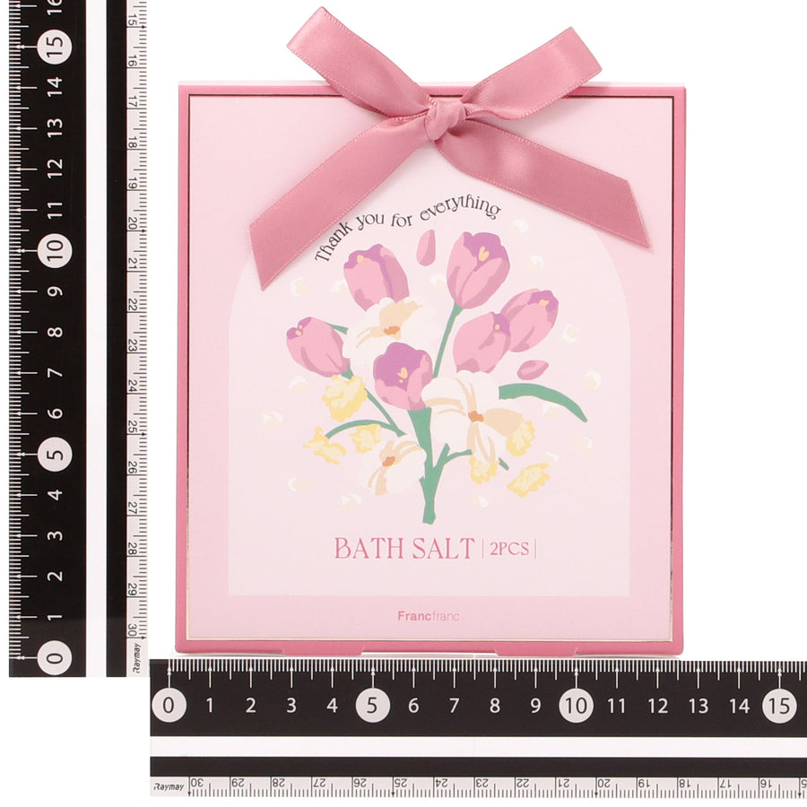 バスソルト2包入り フラワー ピンク
