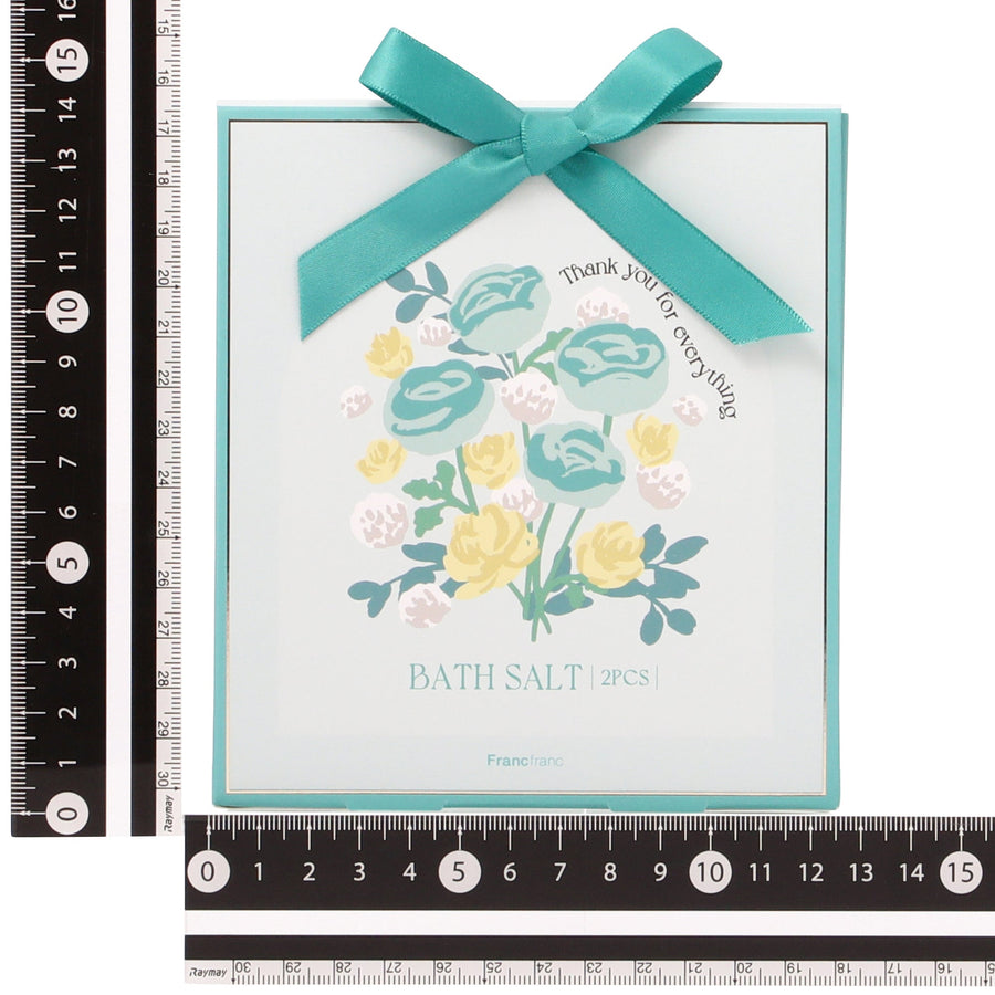 バスソルト2包入り フラワー グリーン