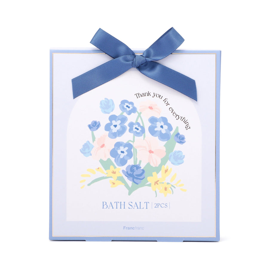 バスソルト2包入り フラワー ブルー