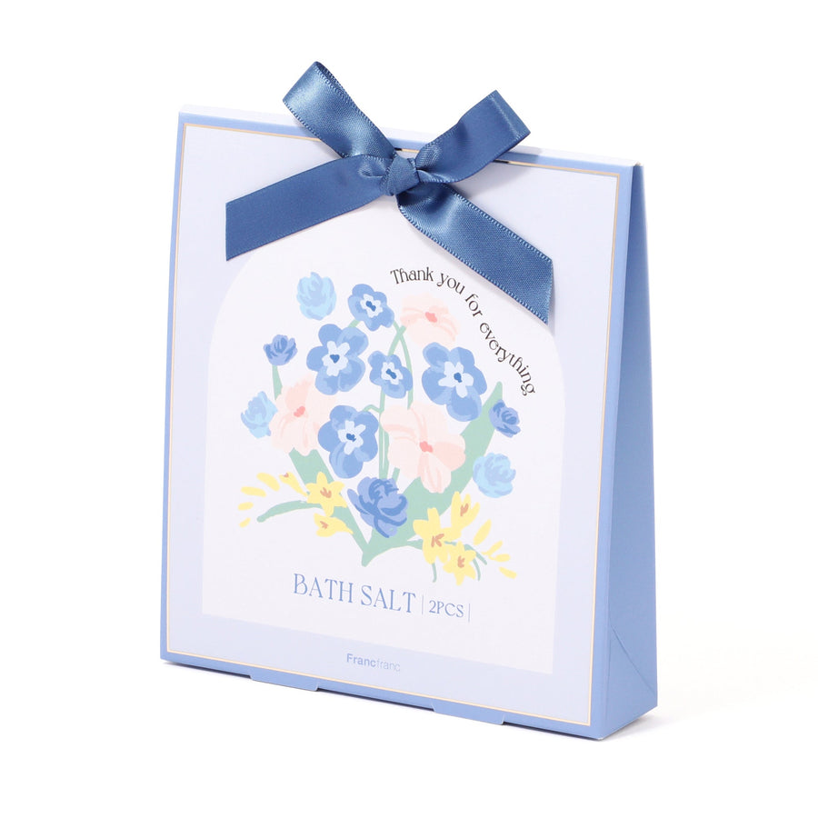 バスソルト2包入り フラワー ブルー