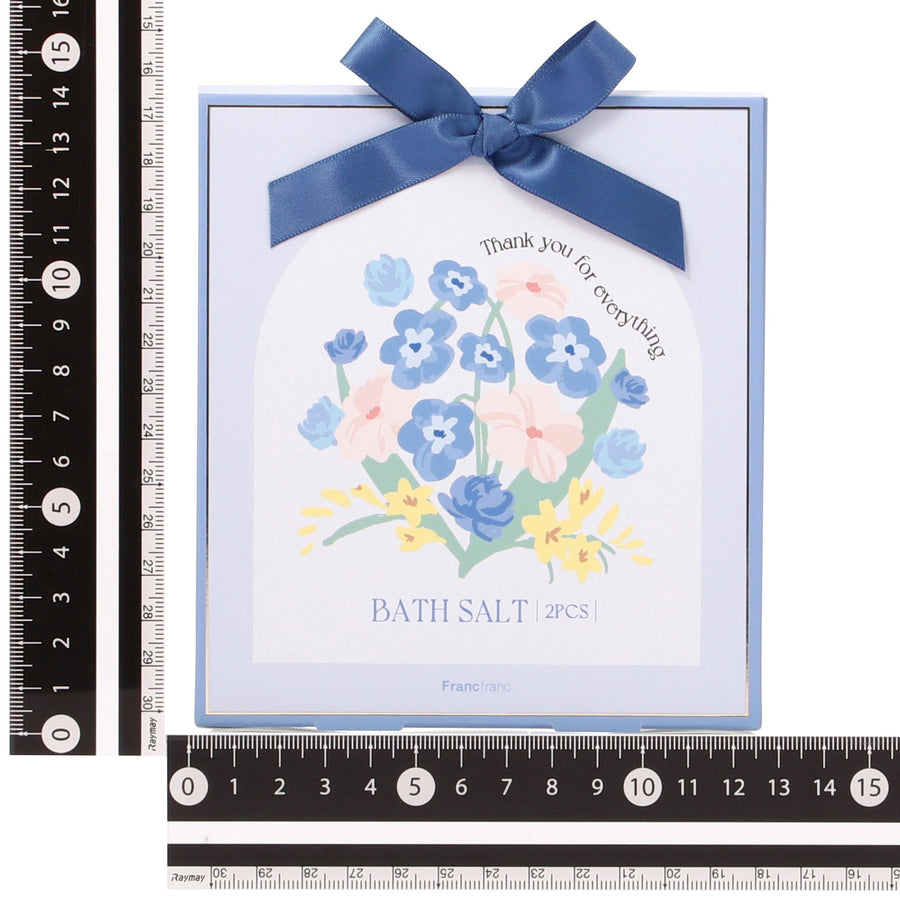 バスソルト2包入り フラワー ブルー