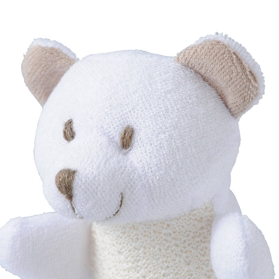 Carla Bath Scrubber Bear White