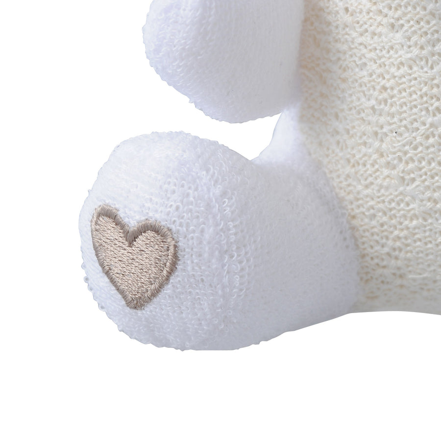 Carla Bath Scrubber Bear White