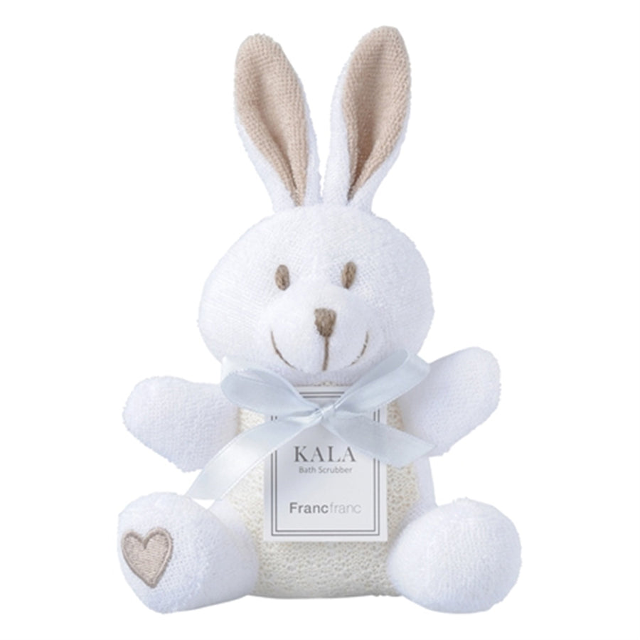 Carla Bath Scrubber Rabbit White