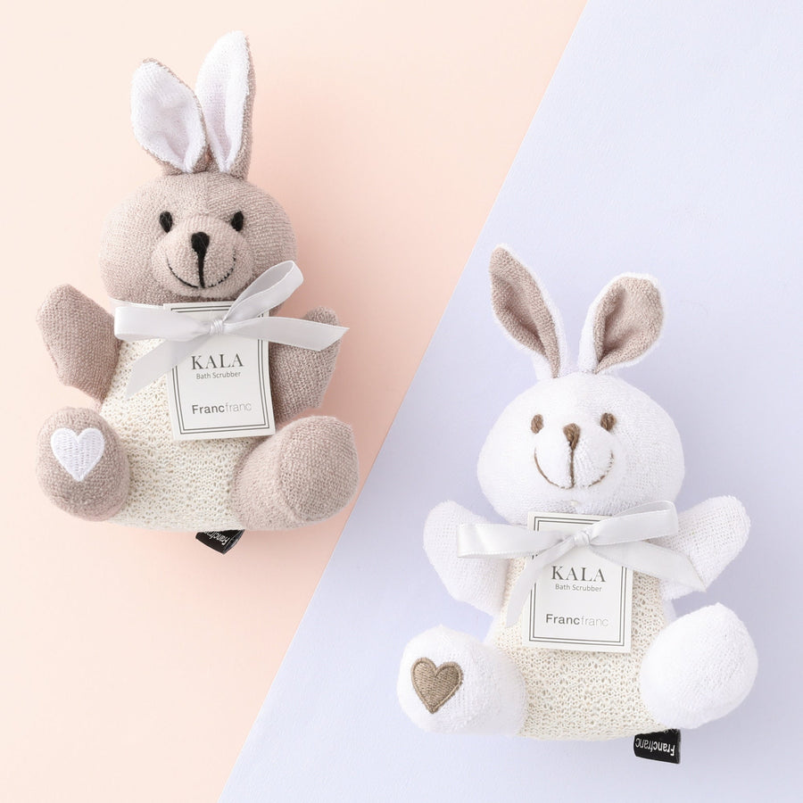 Carla Bath Scrubber Rabbit White