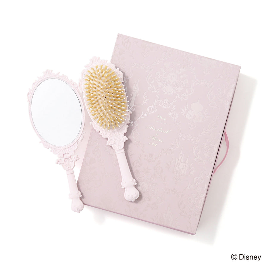 Disney PRINCESS DAYS Mirror &amp; Hairbrush Set Pink