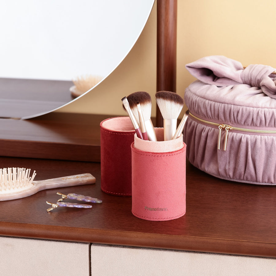 バイカラー メイクアップブラシセット ブラウン