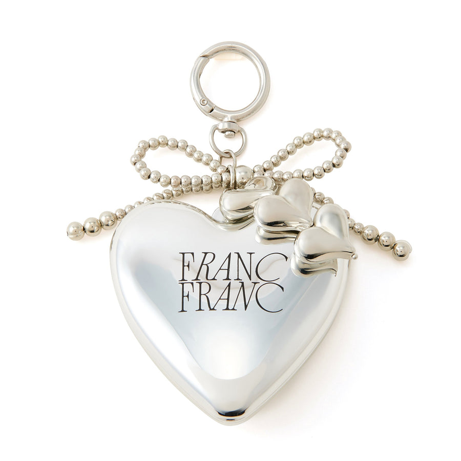 チャーム付き ミラー＆ブラシ シルバー