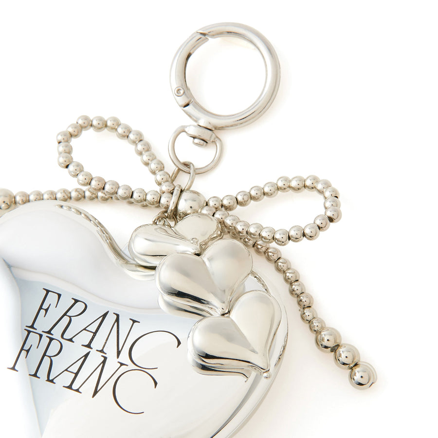 チャーム付き ミラー＆ブラシ シルバー