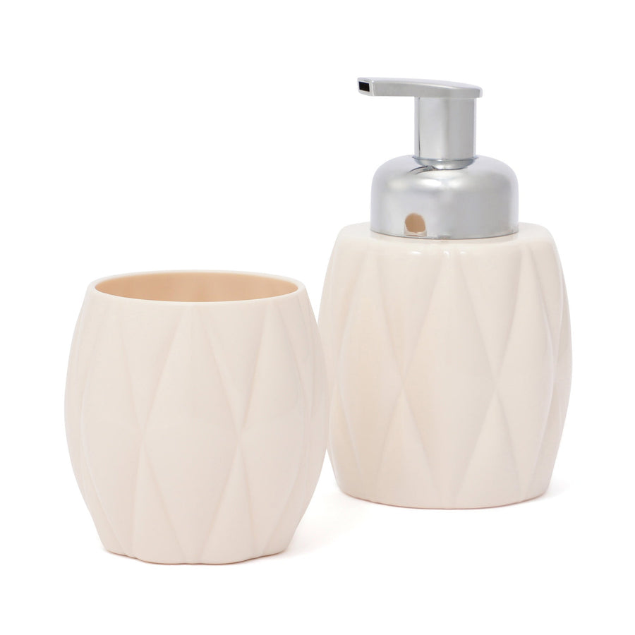 ダイヤ タンブラー ベージュ