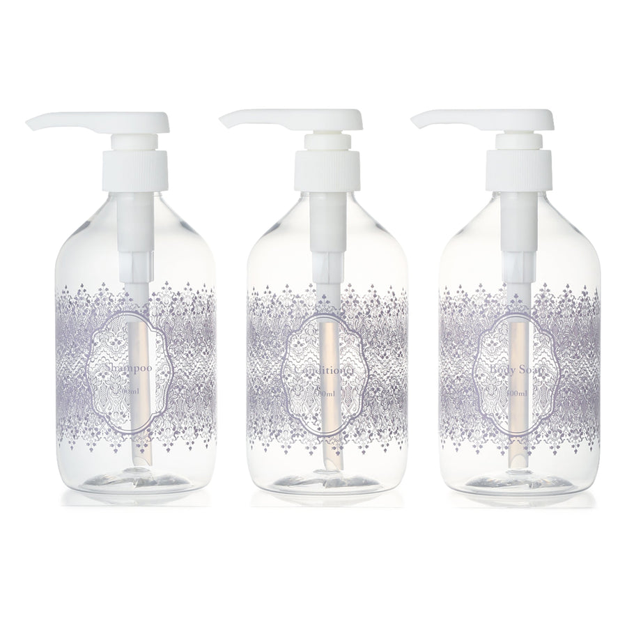 Dispenser set, clear (set of 3)