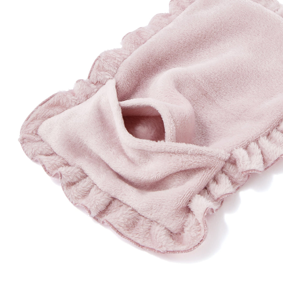 Hot water bottle with cover, pink