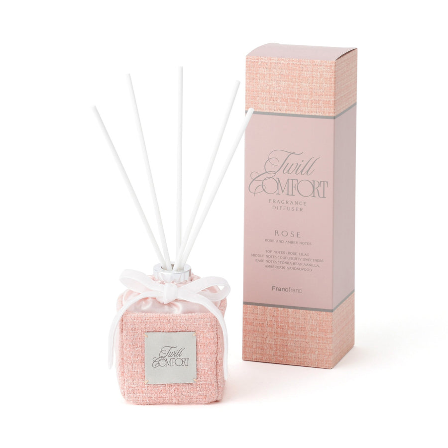 ツイルコンフォート フレグランス ディフューザー ピンク（華やかなローズとアンバーの香り）