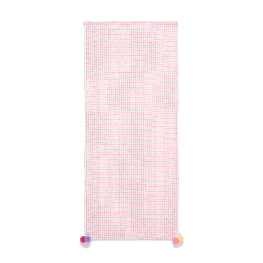 Waffle Pompom Face Towel Pink