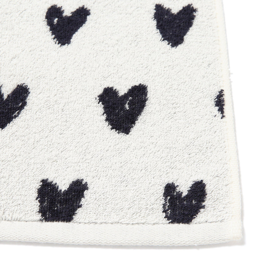 Vale Set Face Towel Heart White