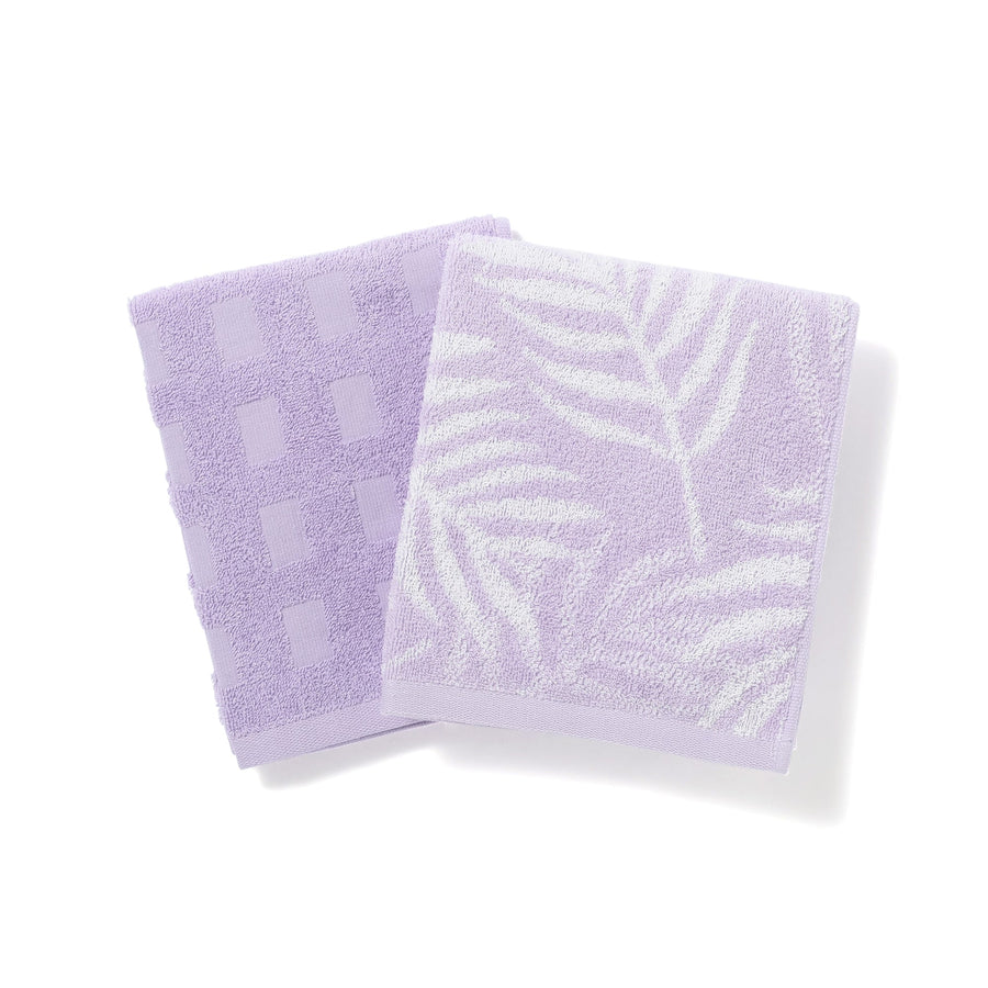 Vale Set Face Towel Palm Tree Purple