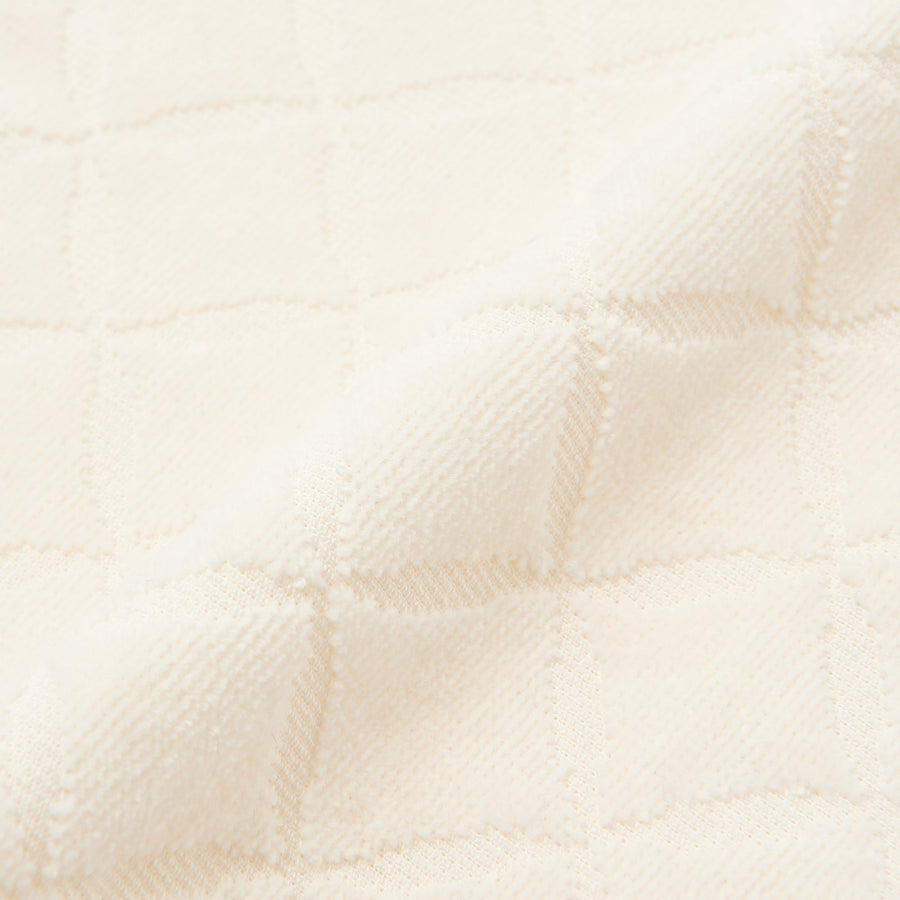 キルト×レース ハンカチタオル アイボリー