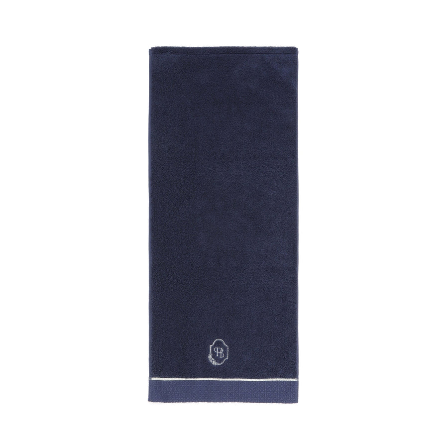 Antibacterial and Deodorizing Embroidered Face Towel, Navy