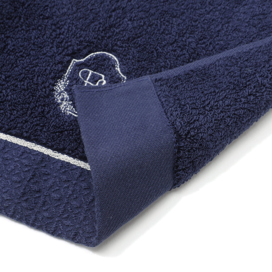 Antibacterial and Deodorizing Embroidered Face Towel, Navy