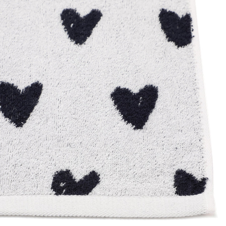 ヴァレ セットバスタオル ハート ホワイト【2024夏モデル】