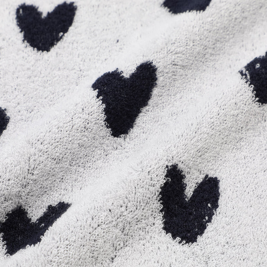 ヴァレ セットバスタオル ハート ホワイト【2024夏モデル】