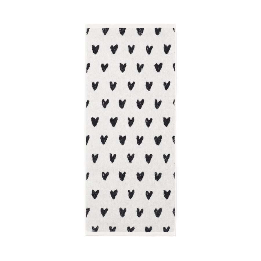 ヴァレ セットフェイスタオル ハート ホワイト【2024夏モデル】