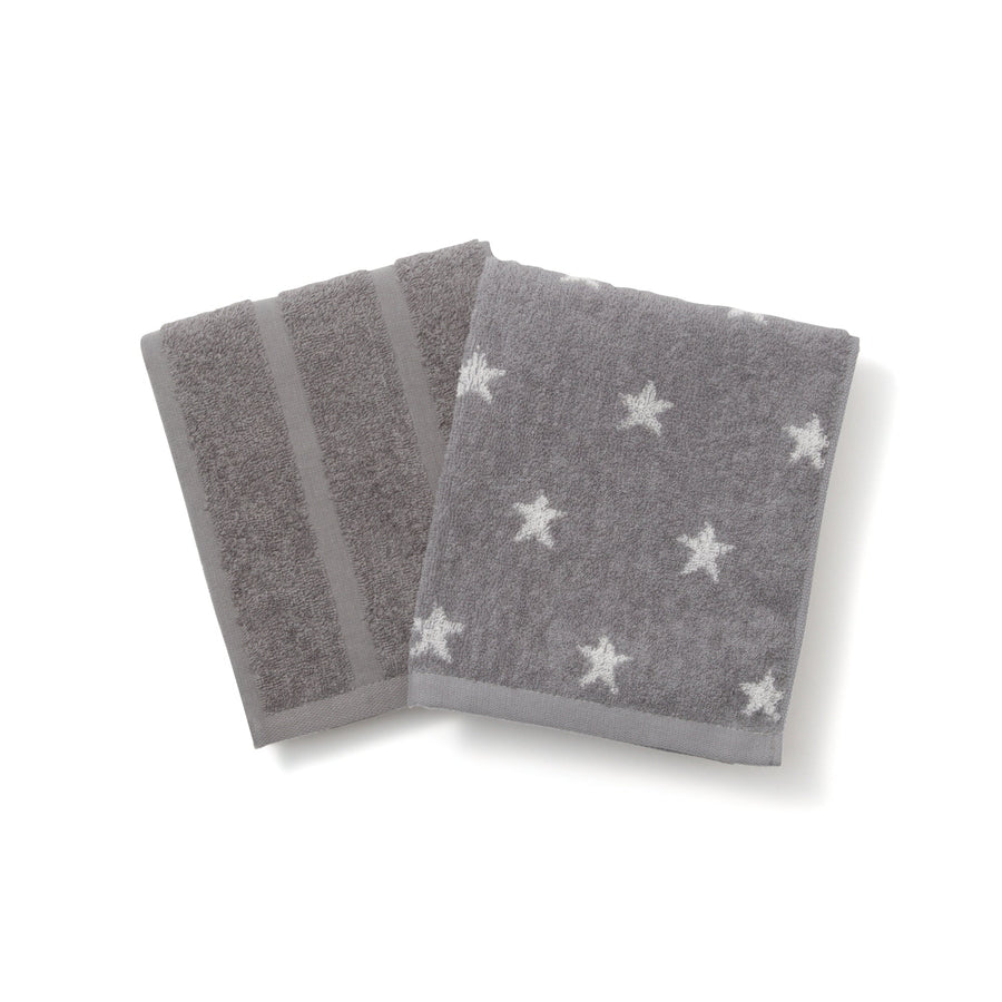 Vale Set Face Towel Star Gray