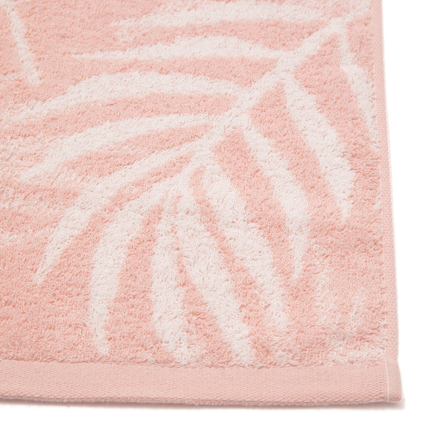 Vale Set Bath Towel Palm Tree Pink