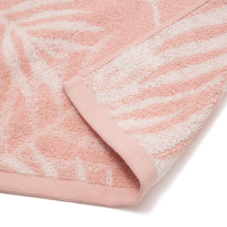 Vale Set Bath Towel Palm Tree Pink