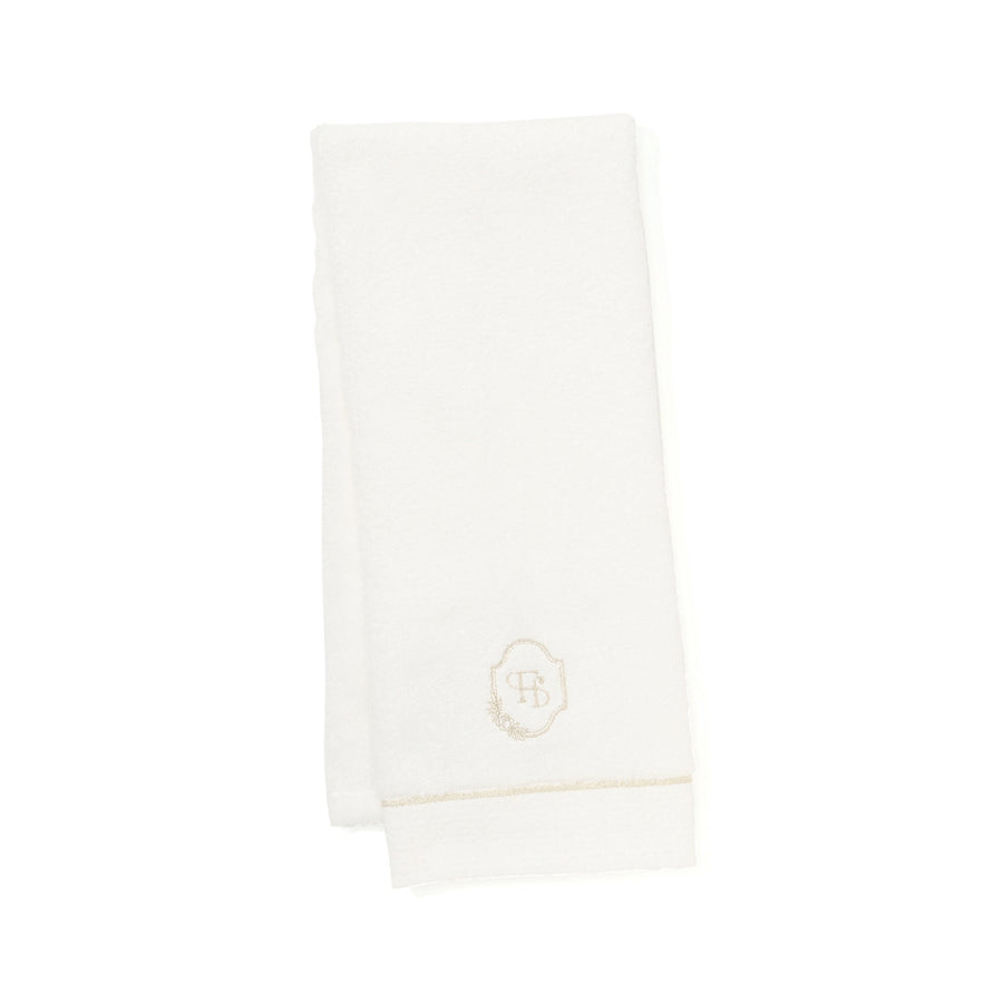 Antibacterial and Deodorizing Embroidered Face Towel, White