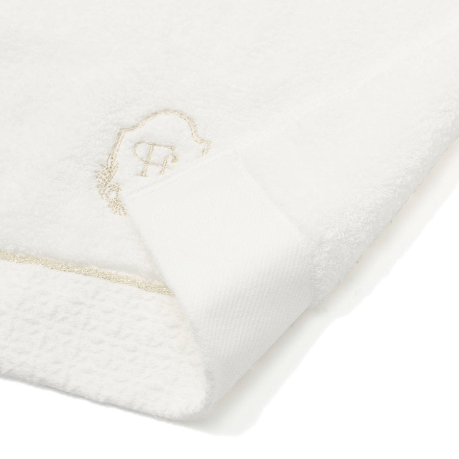 Antibacterial and Deodorizing Embroidered Face Towel, White