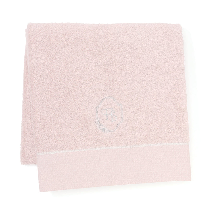 Antibacterial and deodorizing embroidered bath towel, pink