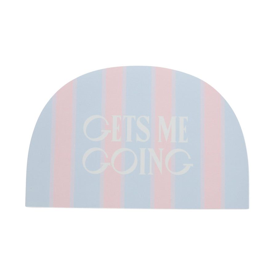 珪藻土入りソフトバスマット 半円形 ポップ ブルー