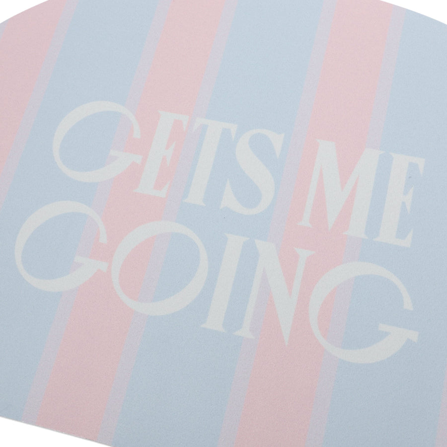 珪藻土入りソフトバスマット 半円形 ポップ ブルー