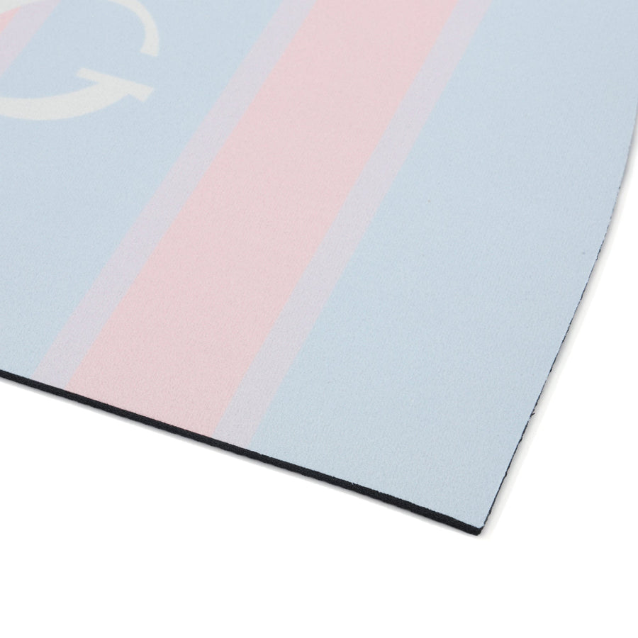 珪藻土入りソフトバスマット 半円形 ポップ ブルー