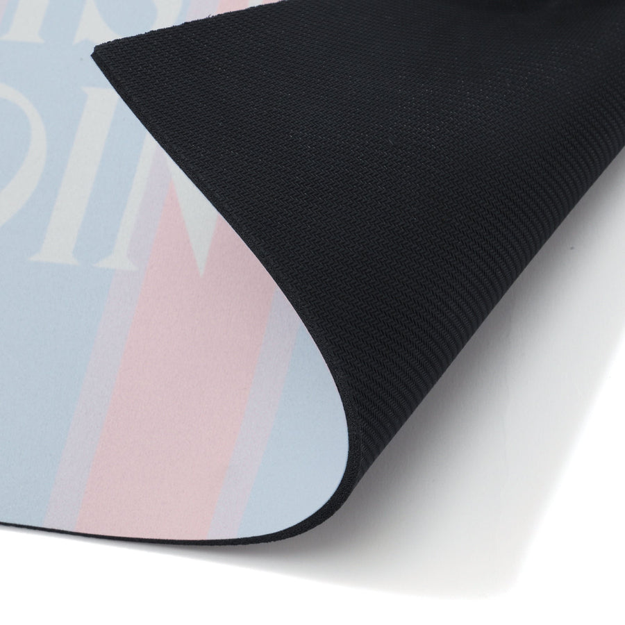 珪藻土入りソフトバスマット 半円形 ポップ ブルー