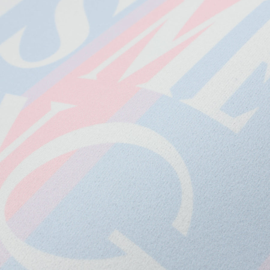 珪藻土入りソフトバスマット 半円形 ポップ ブルー