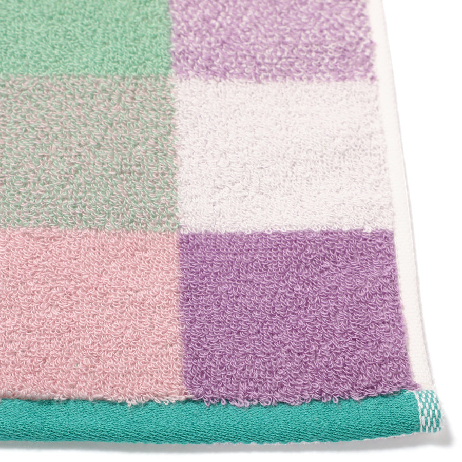 抗菌防臭ミックスチェック バスタオル グリーン