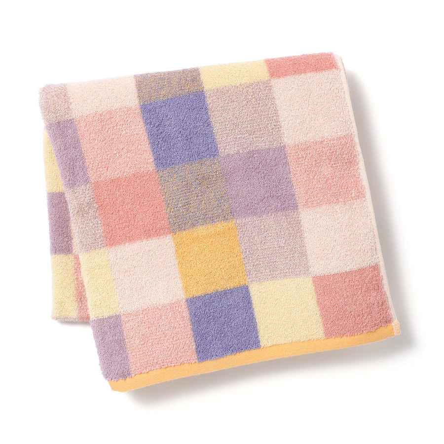 抗菌防臭ミックスチェック バスタオル イエロー