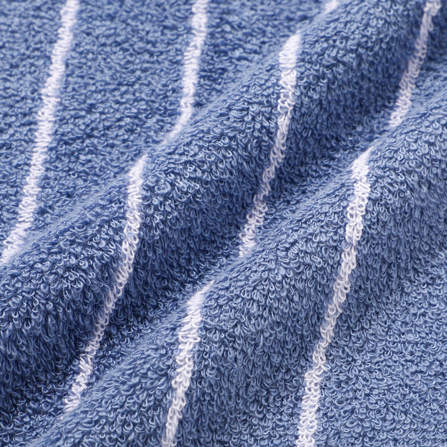 抗菌防臭コットン＆バンブーレーヨンセットタオル バス ブルー