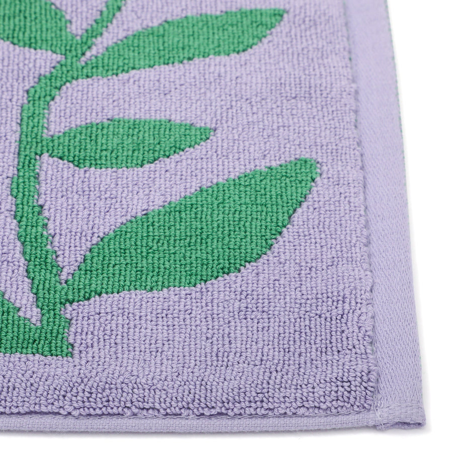 抗菌防臭タオルマット フラワー パープル
