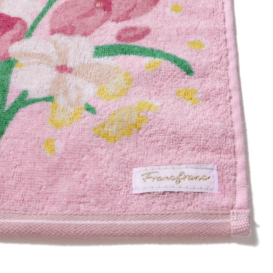 バロット抗菌防臭ハンカチ フラワー ピンク