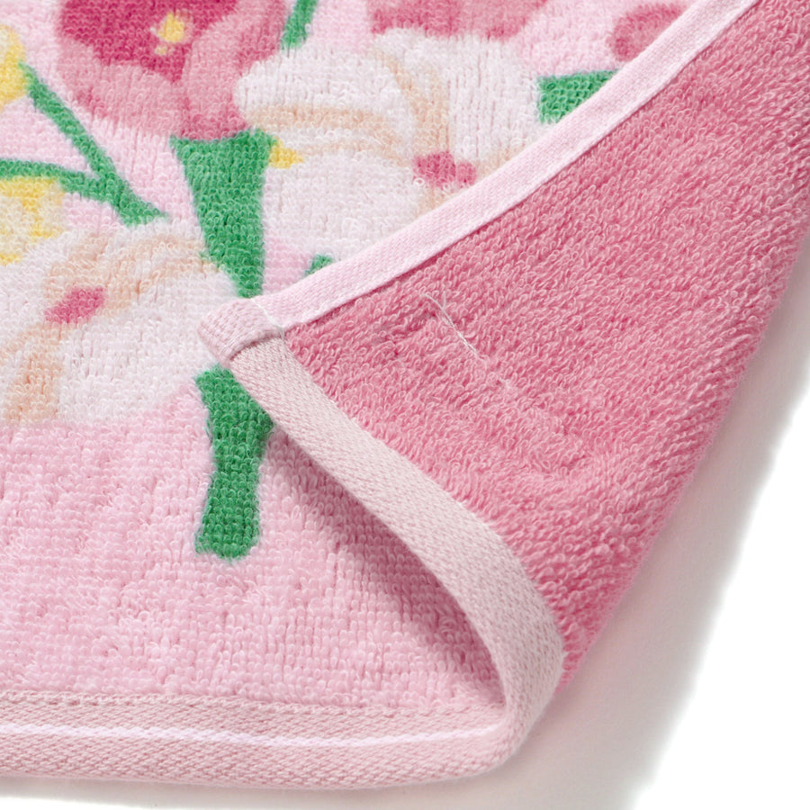 バロット抗菌防臭ハンカチ フラワー ピンク