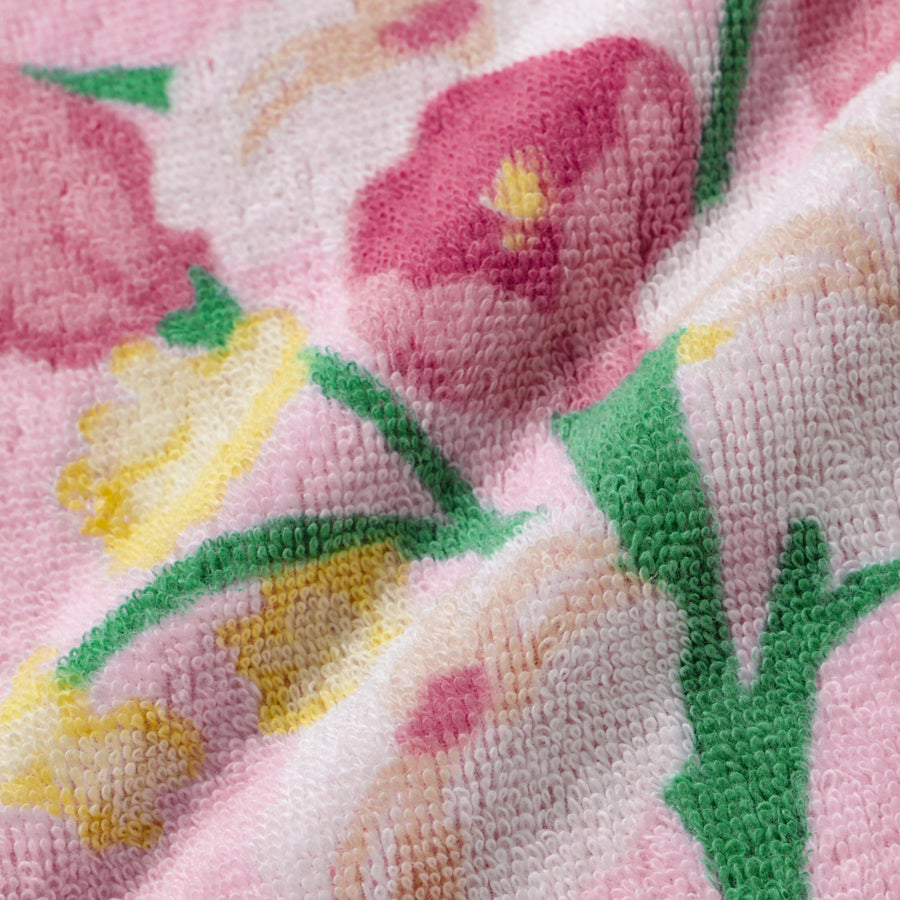 バロット抗菌防臭ハンカチ フラワー ピンク