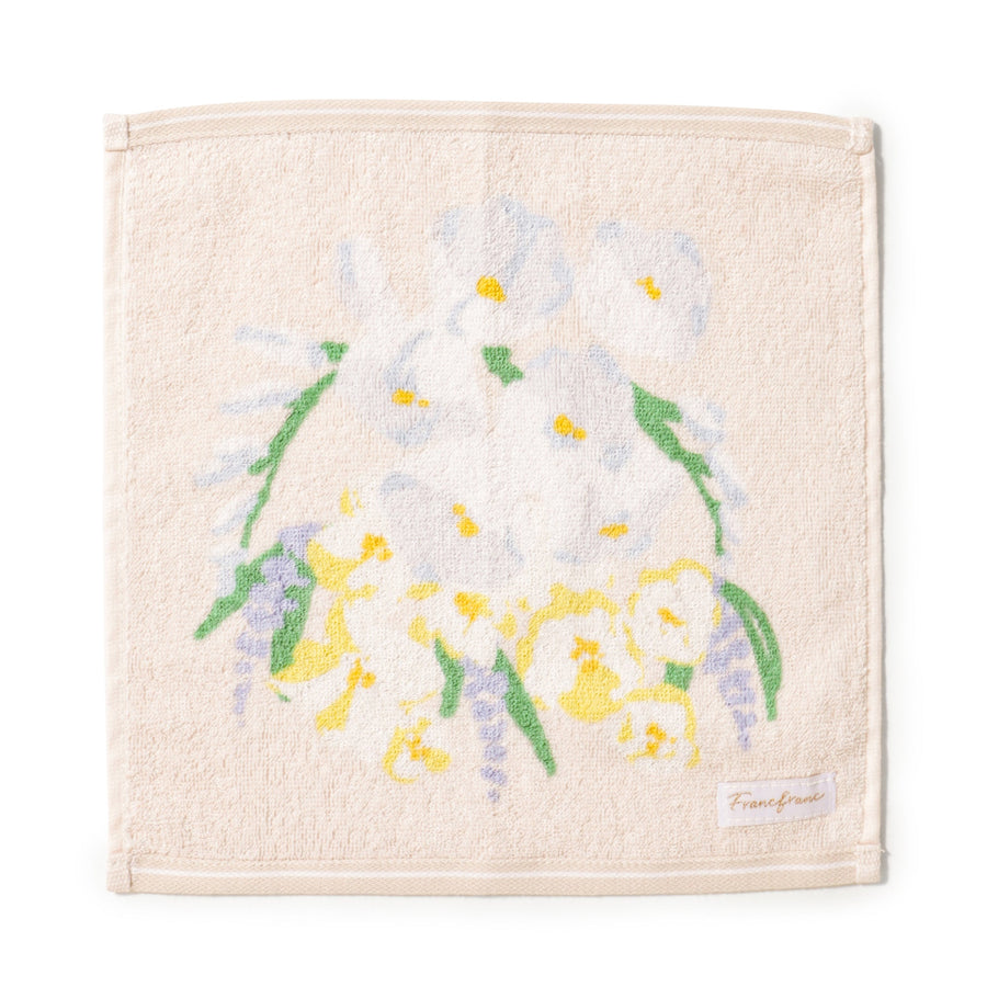 バロット抗菌防臭ハンカチ フラワー ホワイト