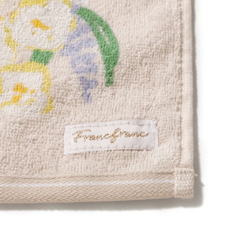 バロット抗菌防臭ハンカチ フラワー ホワイト