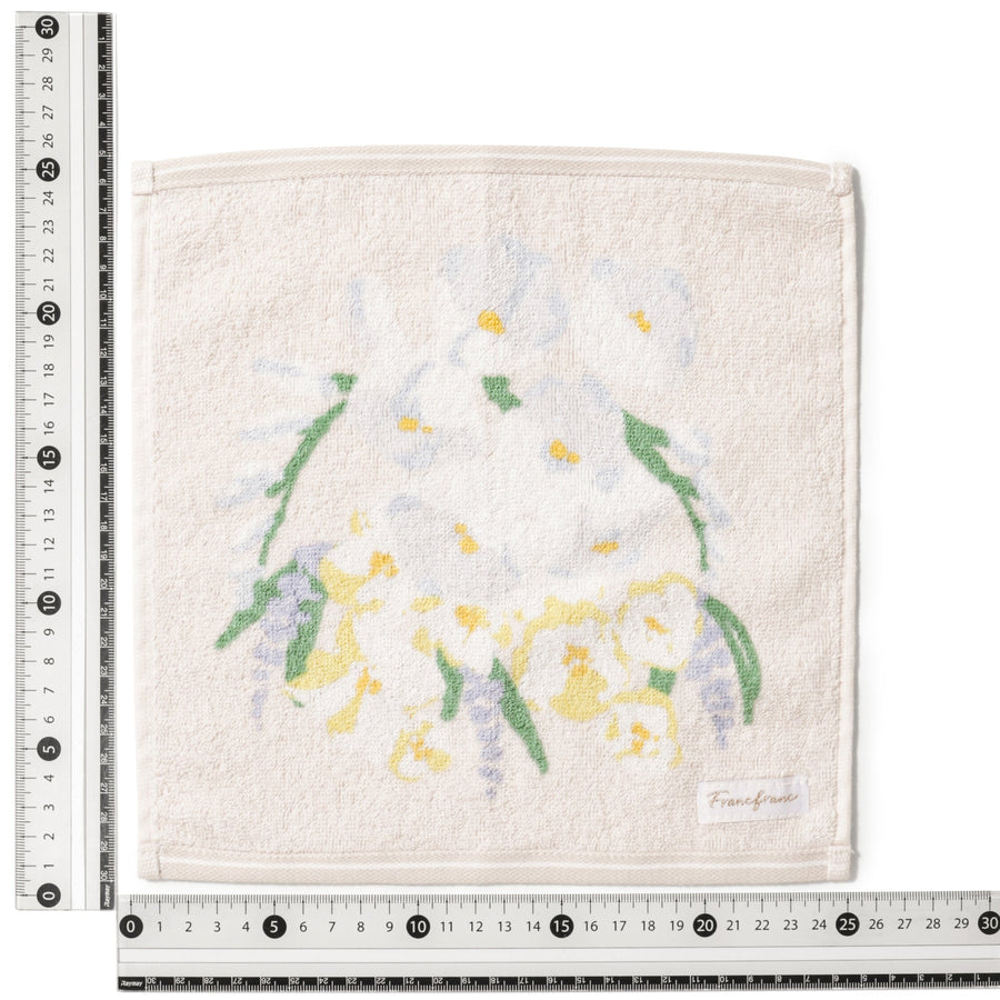 バロット抗菌防臭ハンカチ フラワー ホワイト